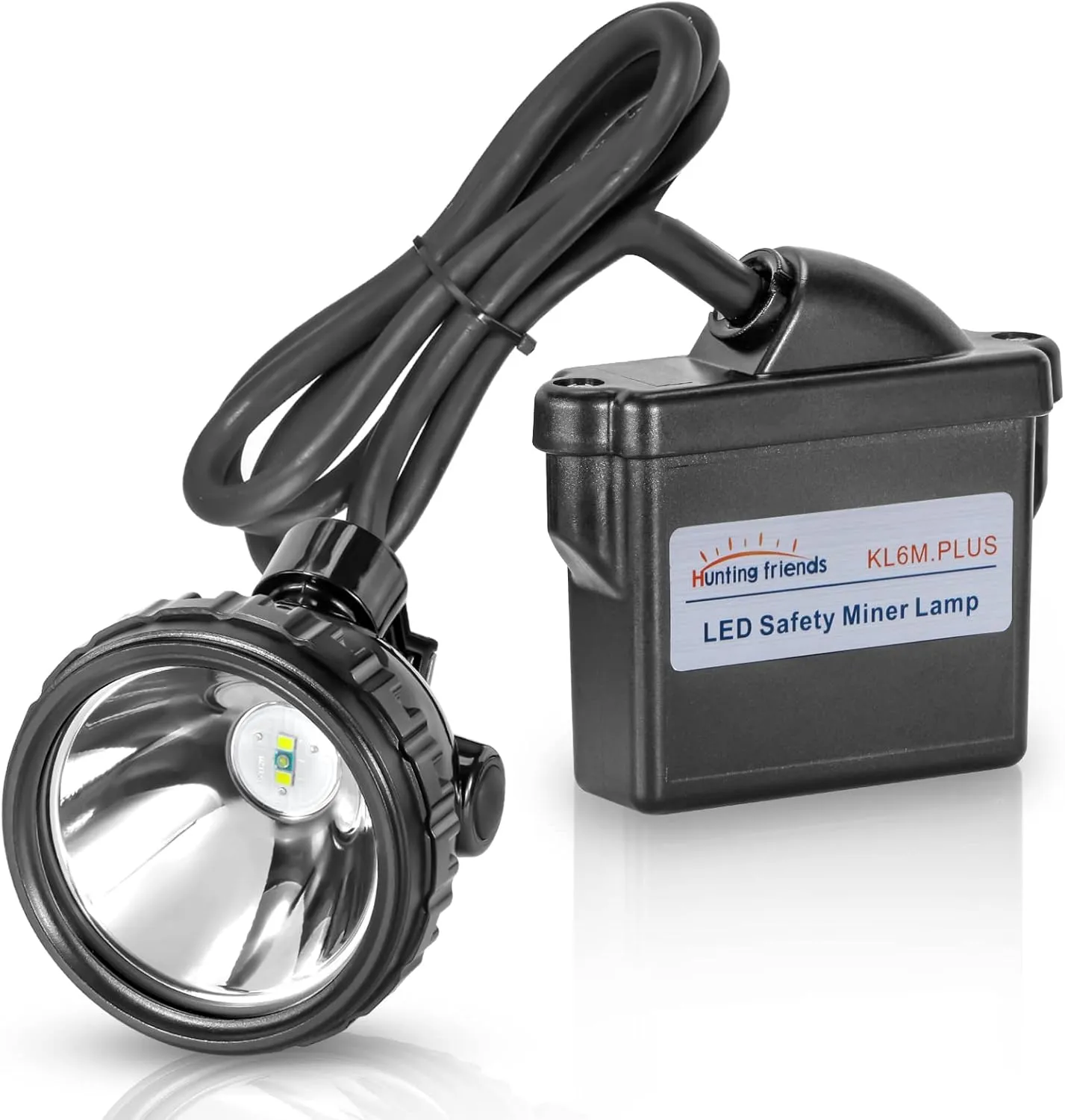 Superbright Mining Headlamp Rechargeable 1 2 LED Miners Headlamp Waterproof Cap Lamp Safety Explosion Rroof Coal Miner Light KL6M.Plus for Hunting Fishing Coal Miner