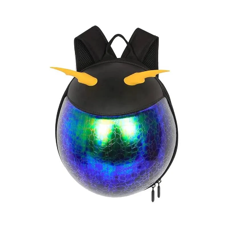 Supercute Purple And Gold Beetle Backpack