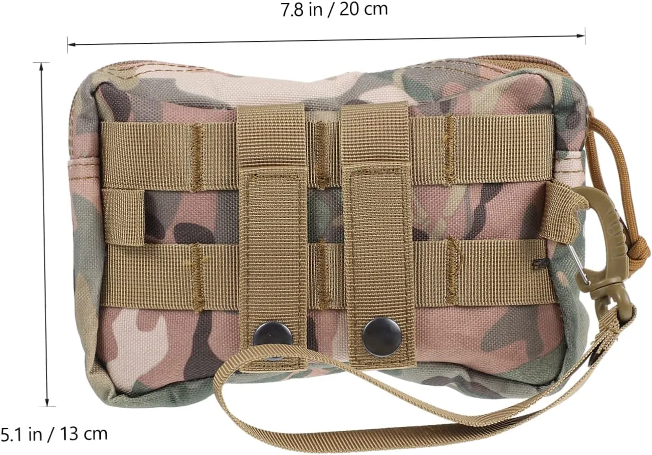 SUPVOX 3pcs Headphone Waist Pouch for Outdoor Activities Utility Pouch Zipper Design Easy to Carry Hook for Camping Hiking Fishing Climbing Multi-purpose Fanny Pack Camouflage Color
