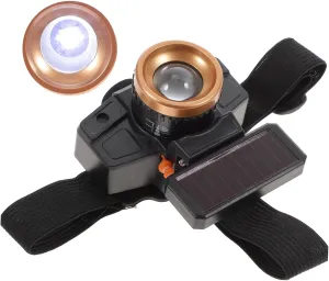 SUPVOX Riding Light Motion Sensor Waterproof Headlamp Dual Charging (Solar) for Fishing Camping Random