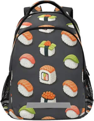 Sushi Design Waterproof Backpack - Casual Outdoor Sports Daypack with Ergonomic Shoulder Straps#16