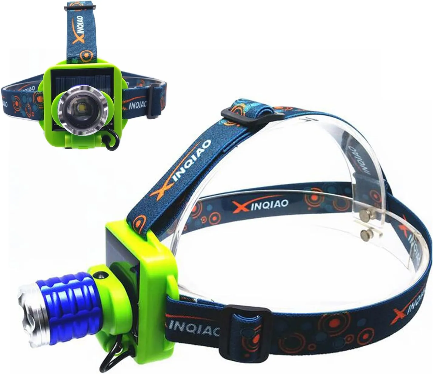 suyi Portable Solar LED Head Torch Light with 3 Modes,Adjustable LED Headlamp,Comfortable Lightweight Headlight for Climbing Hunting Fishing Cycling Riding Camping