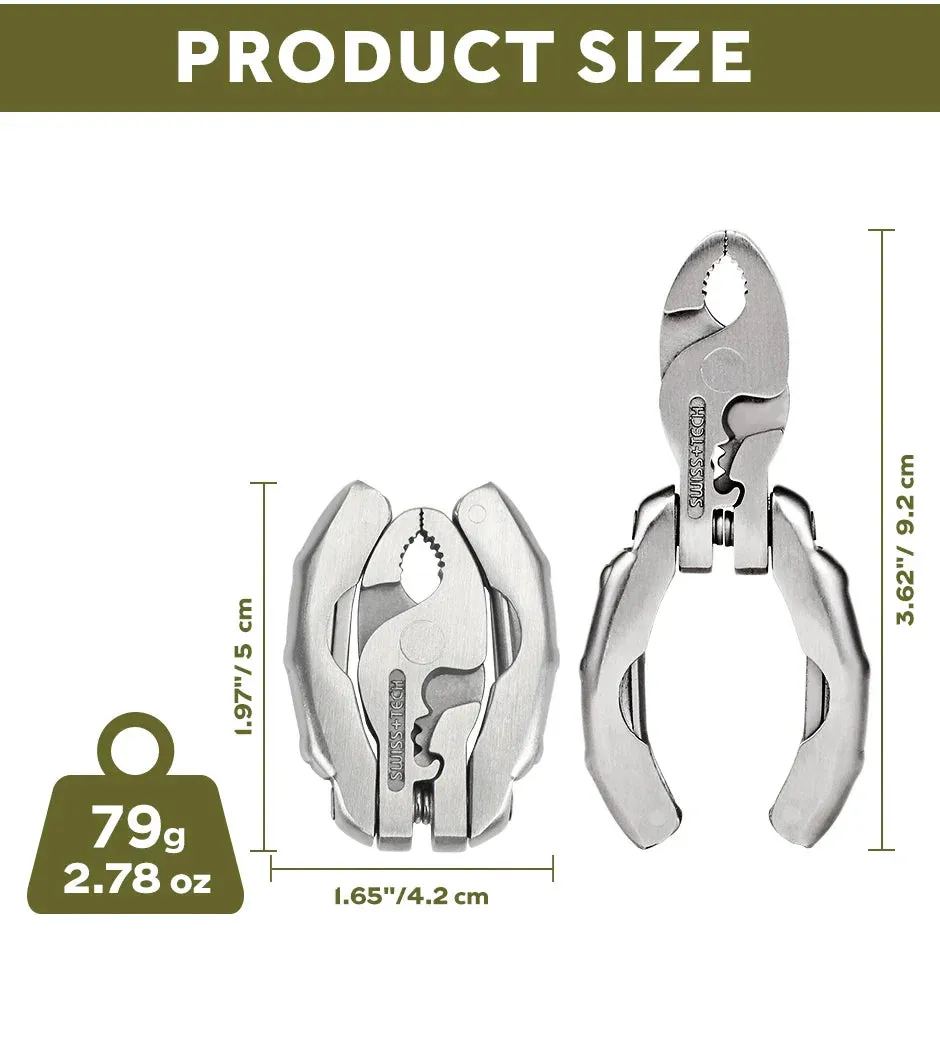 SWISS 9 IN 1 Mini Multifunctional Pliers Pocket EDC Multitool Keychain Screwdriver Outdoor Hiking Gear Small Bottle Opener