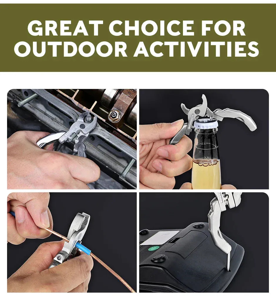 SWISS 9 IN 1 Mini Multifunctional Pliers Pocket EDC Multitool Keychain Screwdriver Outdoor Hiking Gear Small Bottle Opener