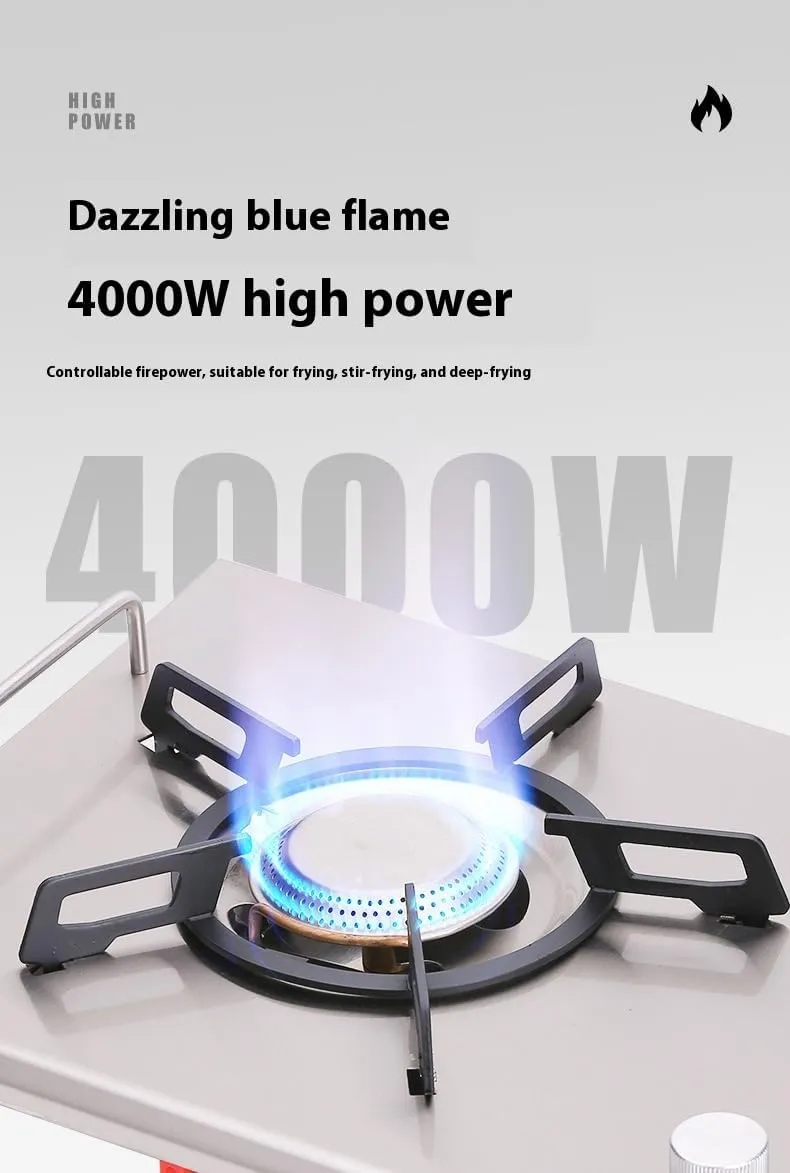 Table camping gas stove, foldable isobutane stove with portable bag, outdoor camping portable stove, outdoor car camping cooking (Black IGT furnace)