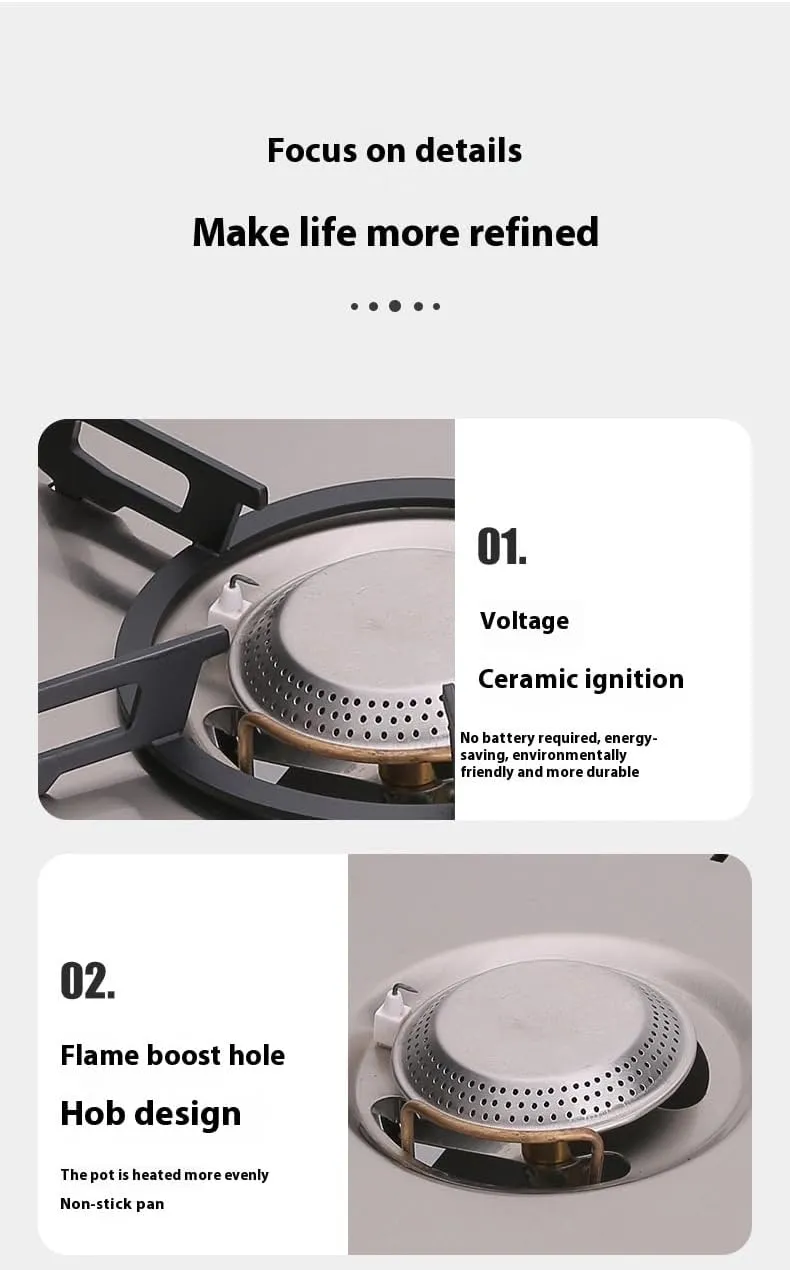 Table camping gas stove, foldable isobutane stove with portable bag, outdoor camping portable stove, outdoor car camping cooking (Black IGT furnace)