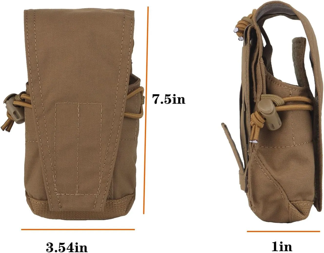 Tactical Belt Pouch EDC MOLLE Bag for Admin, Cell Phone, Utility, Mag - Small Belt/Vest Attachment Pouch