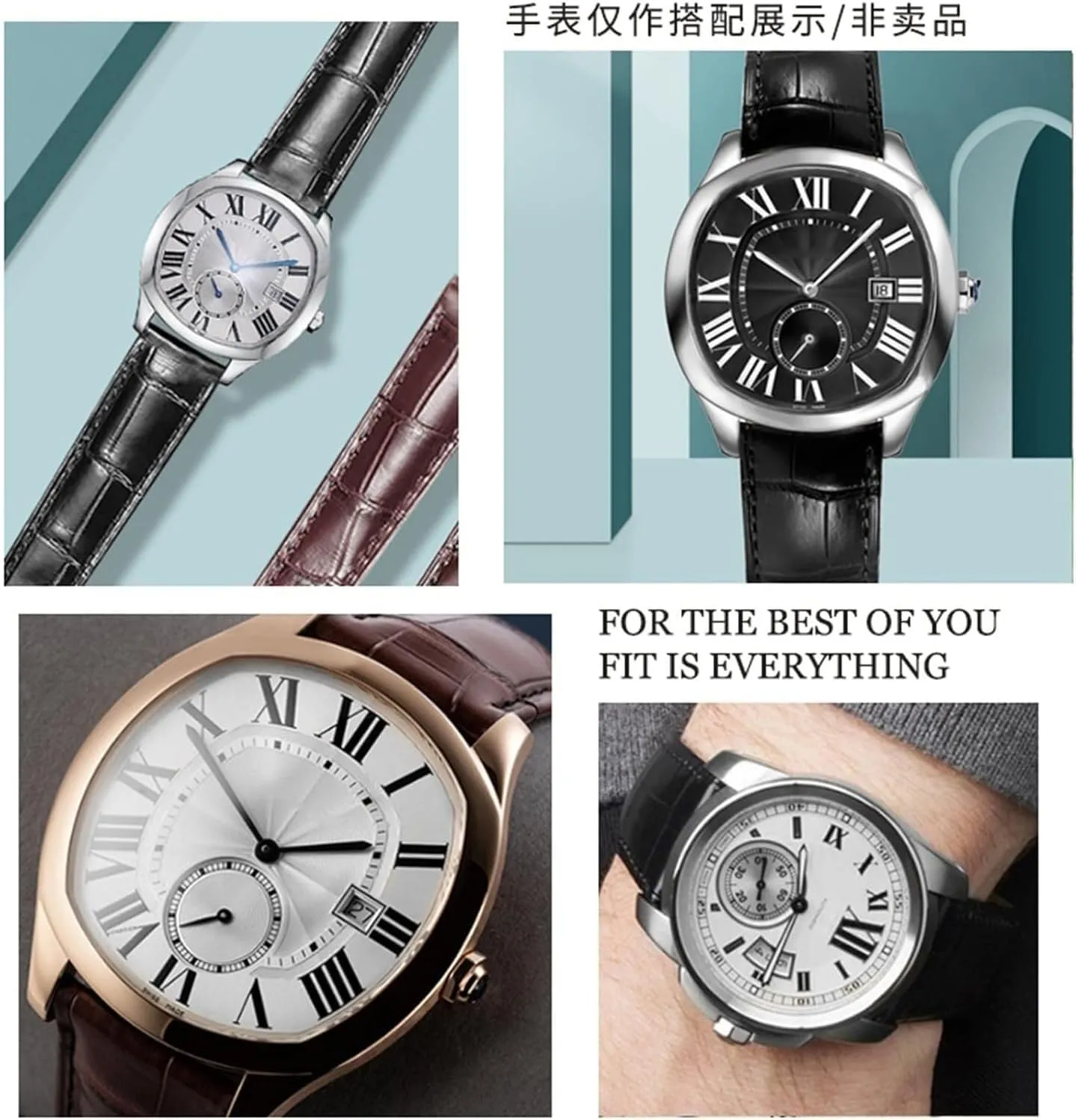 Tank Genuine Leather Watch Strap For Cartier Claire Watchband Men's Belt London Solo Mechanical Watch Accessories
