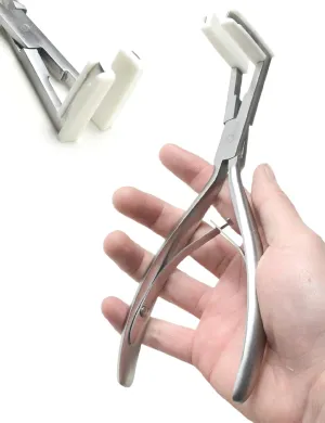 Tape In Hair Extensions Plier Silvery Stainless Steel Flat Surface Sealing Calmp Hair Extensions Tool for Women