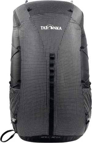 Tatonka Lightweight Hiking Backpack with Ventilated Carrying System and RECCO Emergency Reflector, Black, 30 liters