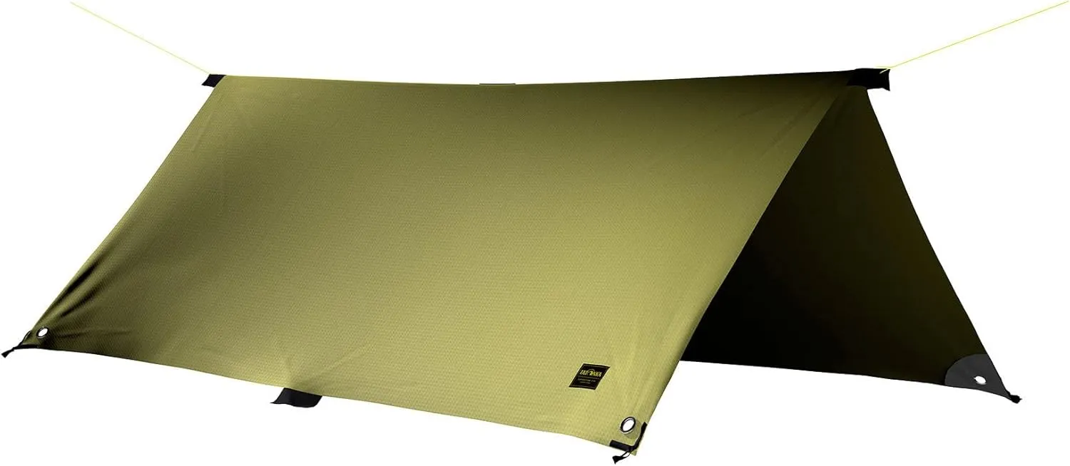 Tatonka Tarp 2 Simple (285 x 300 cm) - Lightweight, Tear-Resistant, Waterproof - with Reinforced Corner Points, Loops and Eyelets - Includes Guy Ropes and Packing Bag
