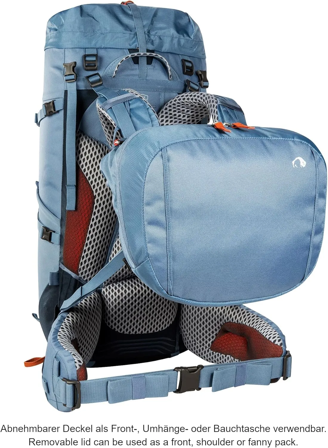 Tatonka Women Trekking Backpack with Front Opening, Elemental Blue, 50   10 Liter