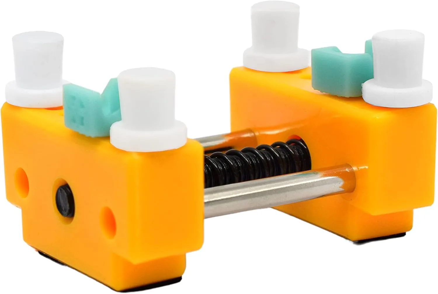 Teak Tuning Fingerboard Complete Builder Vise Tool - for Easy Truck Mounting & Tuning Adjustments - Zen Yellow Colorway