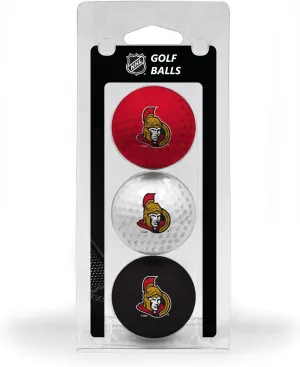 Team Golf NHL Regulation Size Golf Balls, 3 Pack, Full Color Durable Team Imprint