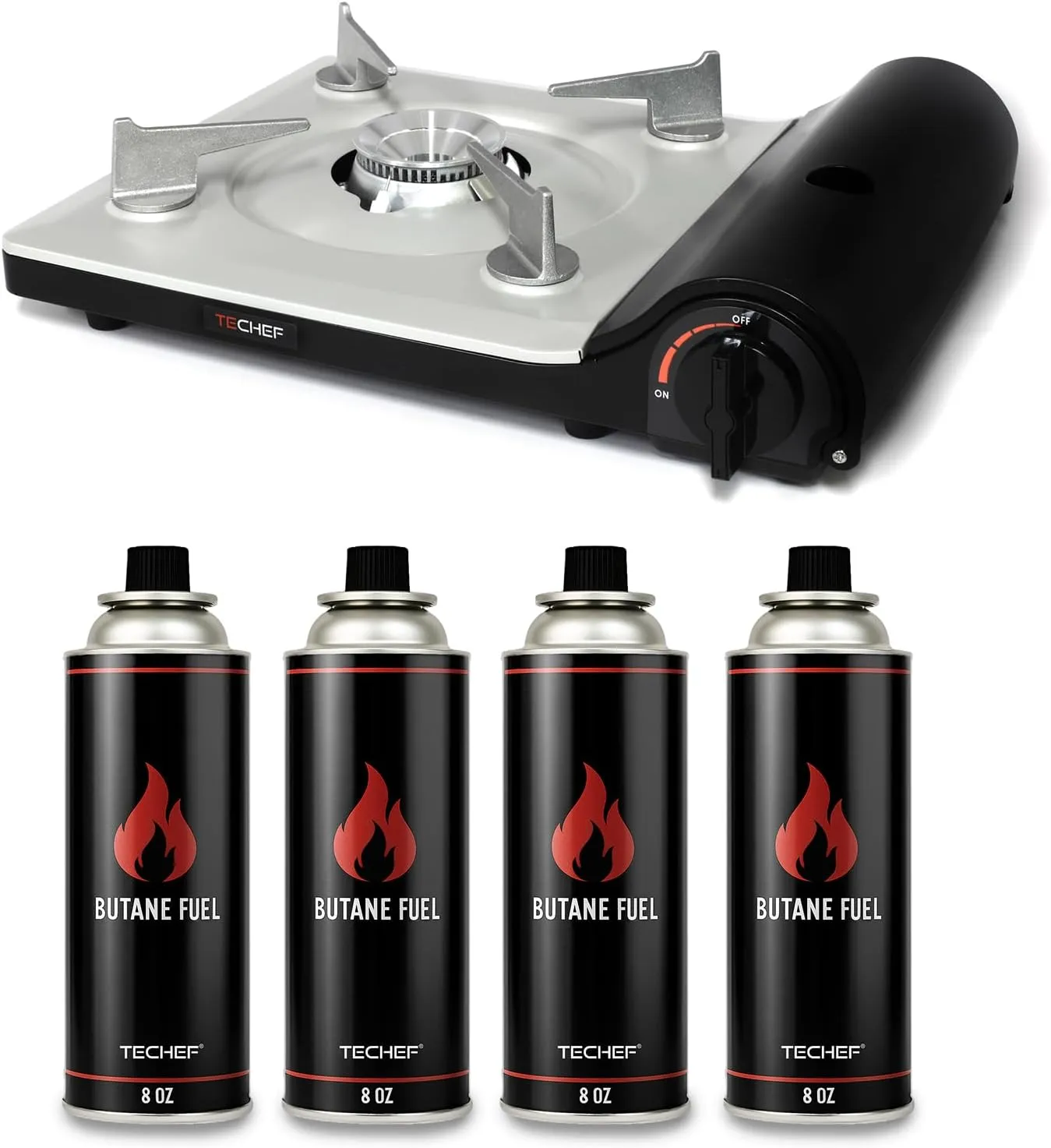 TECHEF - AGNI Portable Butane Gas Stove Burner, Made in Korea (Stove   4 Butane)