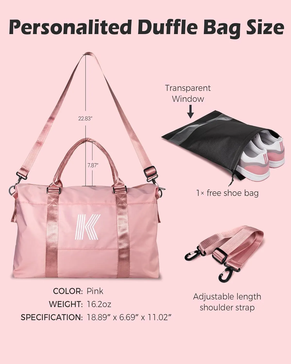 Teen Girl Basket, Initial Travel Duffel Bag, Gym Bag, Duffel Bag,Personalized Weekender Bag，Friend Wedding Girlfriend Birthday Gifts for Women Gifts for Teen Girls (Letter Y)