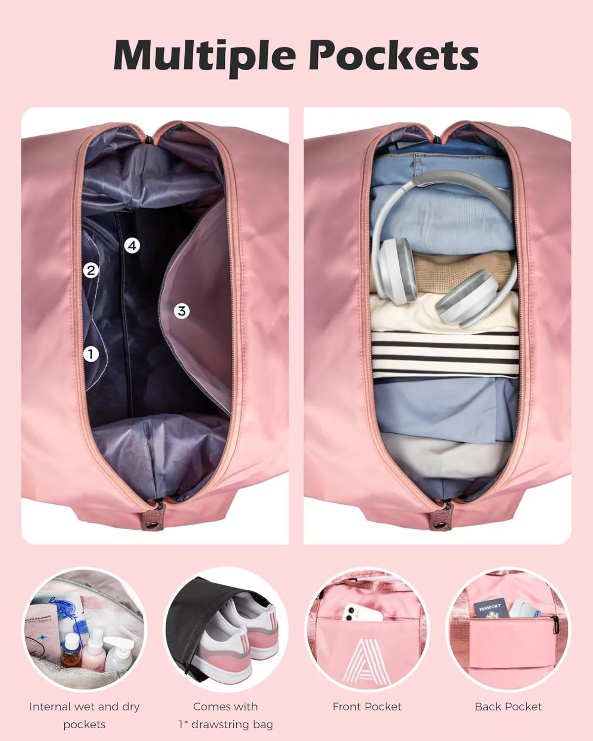 Teen Girl Basket, Initial Travel Duffel Bag, Gym Bag, Duffel Bag,Personalized Weekender Bag，Friend Wedding Girlfriend Birthday Gifts for Women Gifts for Teen Girls (Letter Y)