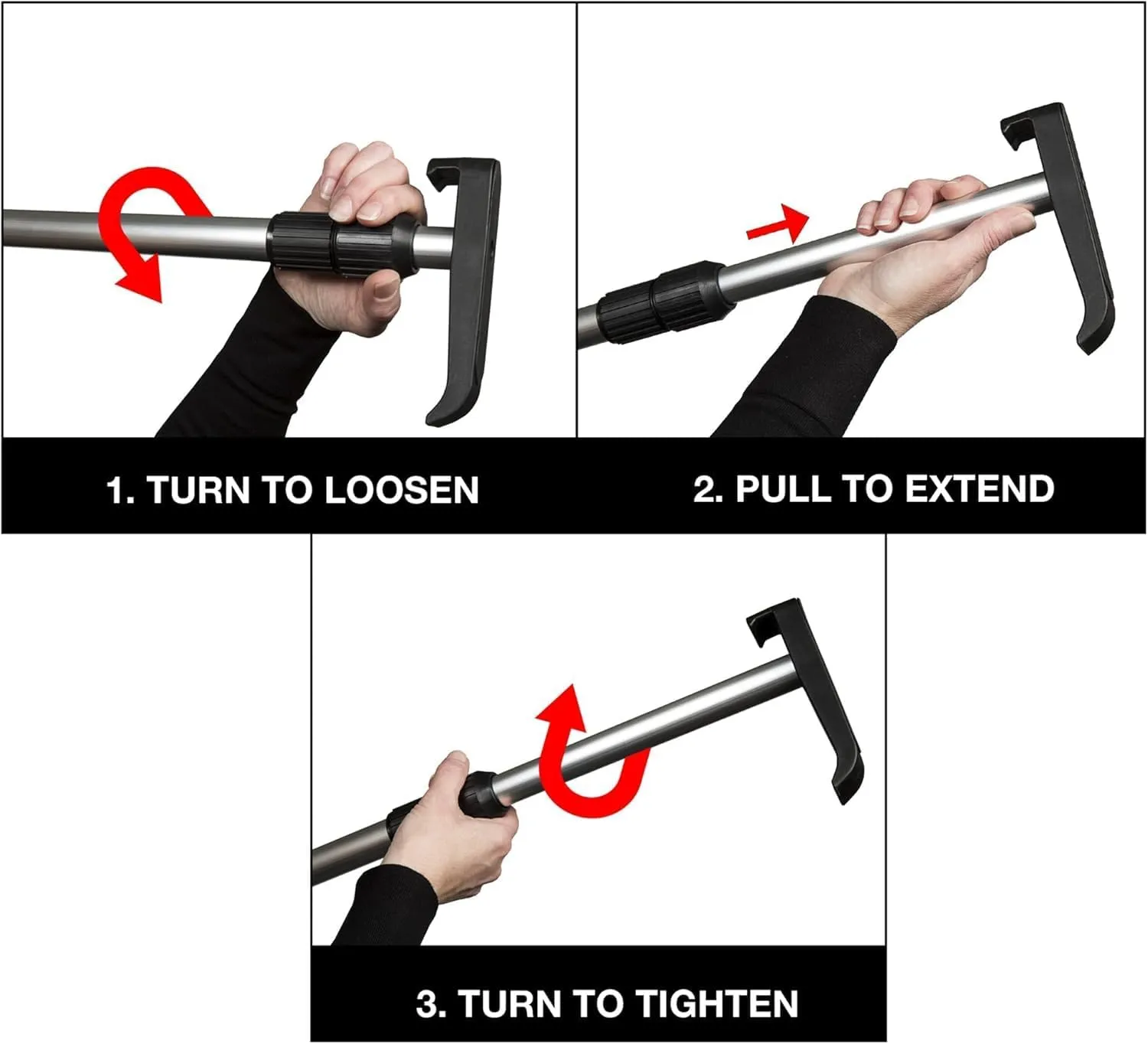 Telescoping Cargo Tool/Multi-Use Cargo Retriever/Extendable Reaching Aid/Reacher/Grabber (Classic Aluminum)