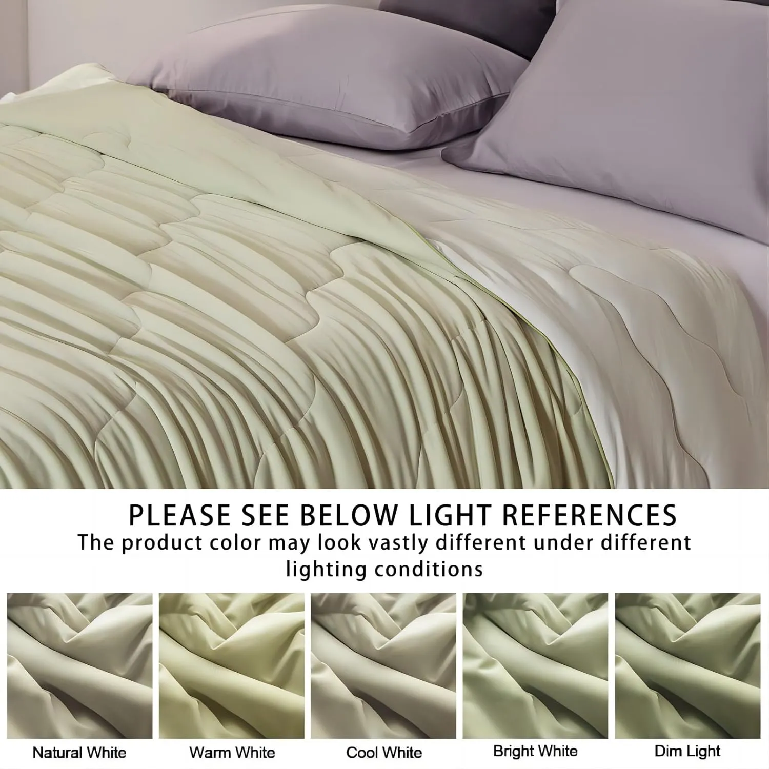 TELUS Cooling Comforter King/Cali King, Double Side Arc-Chill Cooling Blanket, Lightweight Summer Quilt for Hot Sleeper Night Sweat, 90 x 106 Inches, Green