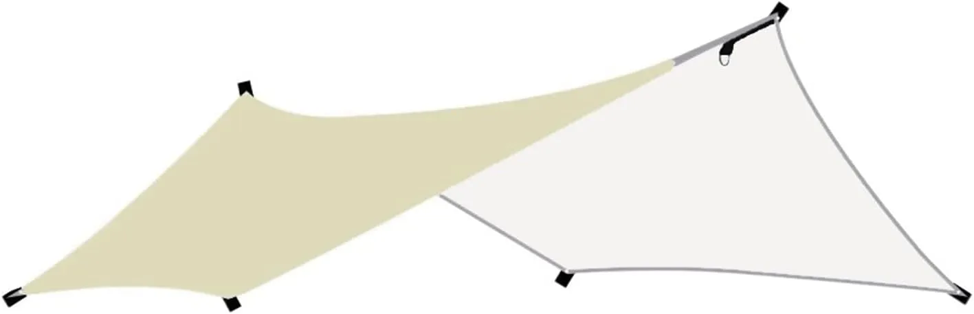 Tent Tarpaulin Tarp Tent Outdoor Camping Awning Hexagonal Travel Awning Travel Picnic Awning Waterproof Rain Shed Pergola Camp (3 300 * 400cm)