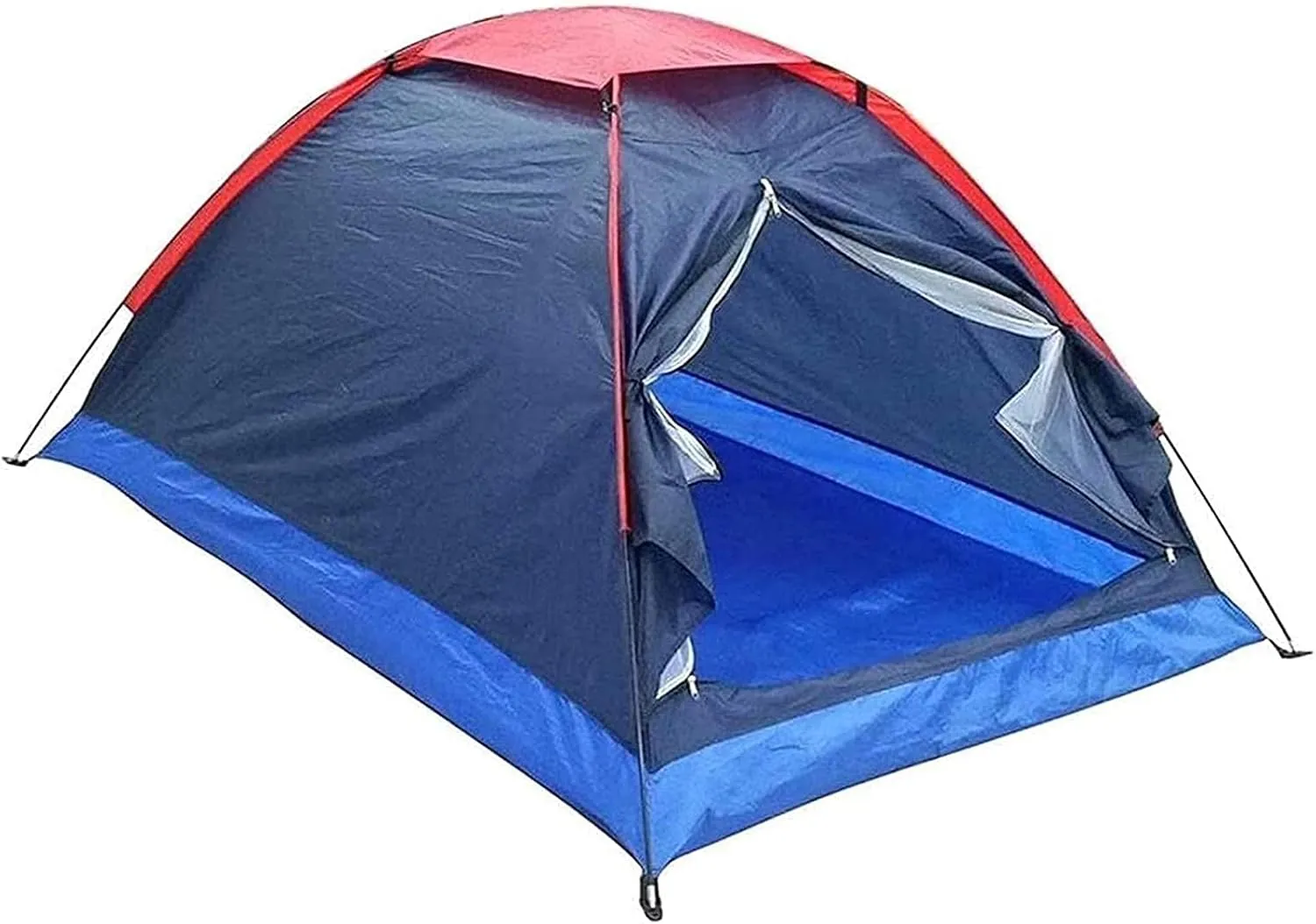Tent,Camping Backpacking Tent 2-Man Lightweight Tent Waterproof Double Layer Dome Tent Camping Hiking Tent Color:Blue