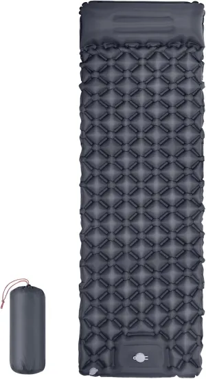 Tentock Air Cushion Camping Mat Foot Step Infinite Connection with Thick Pillow Disaster Prevention Ultra Lightweight Small Waterproof Sleeping Bag Easy to Carry Simple Storage Disaster Mat Hiking
