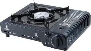 The First Penguin Portable Camping Stove - with Carrying Case 10,000 BTU Great for Emergency Preparedness Kit, High Power Butane Stove, Perfect for Camping, Hiking and Emergency-Black