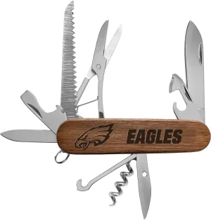 The Sports Vault NFL Philadelphia Eagles Classic Wood Pocket Multi-Tool