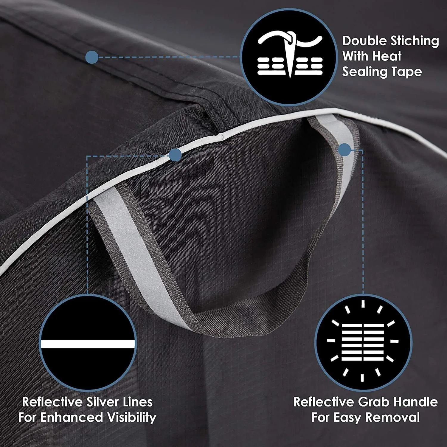 ThreeH Bike Cover Outdoor Waterproof Bicycle Covers Rain Sun UV Dust Wind Proof with Lock Hole for Mountain Road Electric Bike