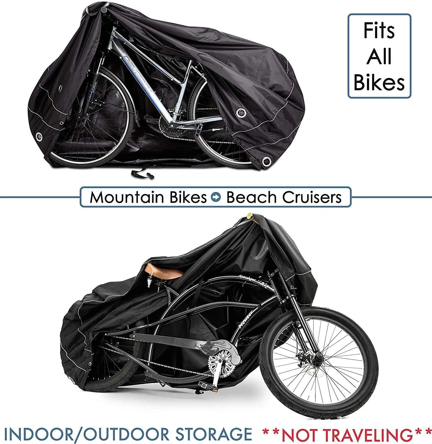 ThreeH Bike Cover Outdoor Waterproof Bicycle Covers Rain Sun UV Dust Wind Proof with Lock Hole for Mountain Road Electric Bike
