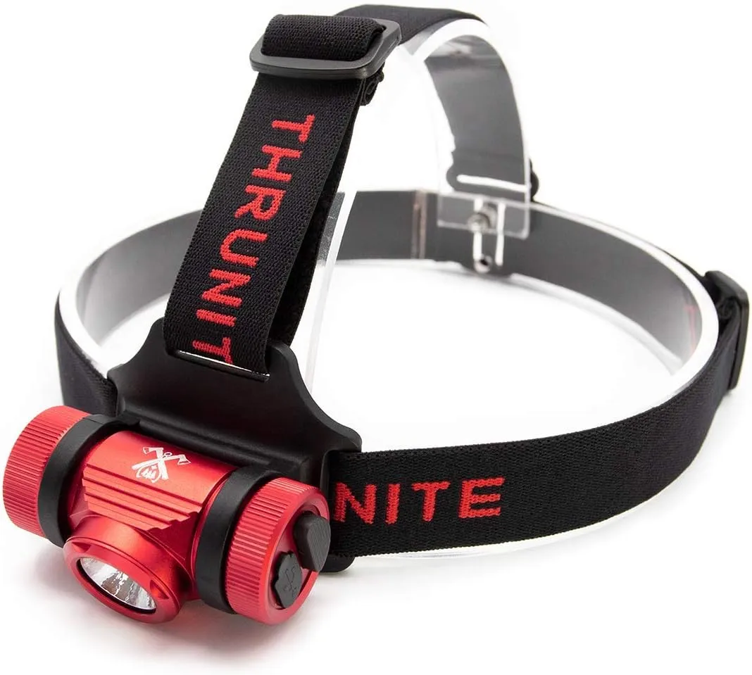 ThruNite TH02 1500 Lumens Bright Rechargeable Headlamp, CREE XHP50 LED Headlight with 1100mAh Battery, Lightweight IPX-8 Waterproof Head Lamp for Outdoor, Customized Red with The Outdiser - NW