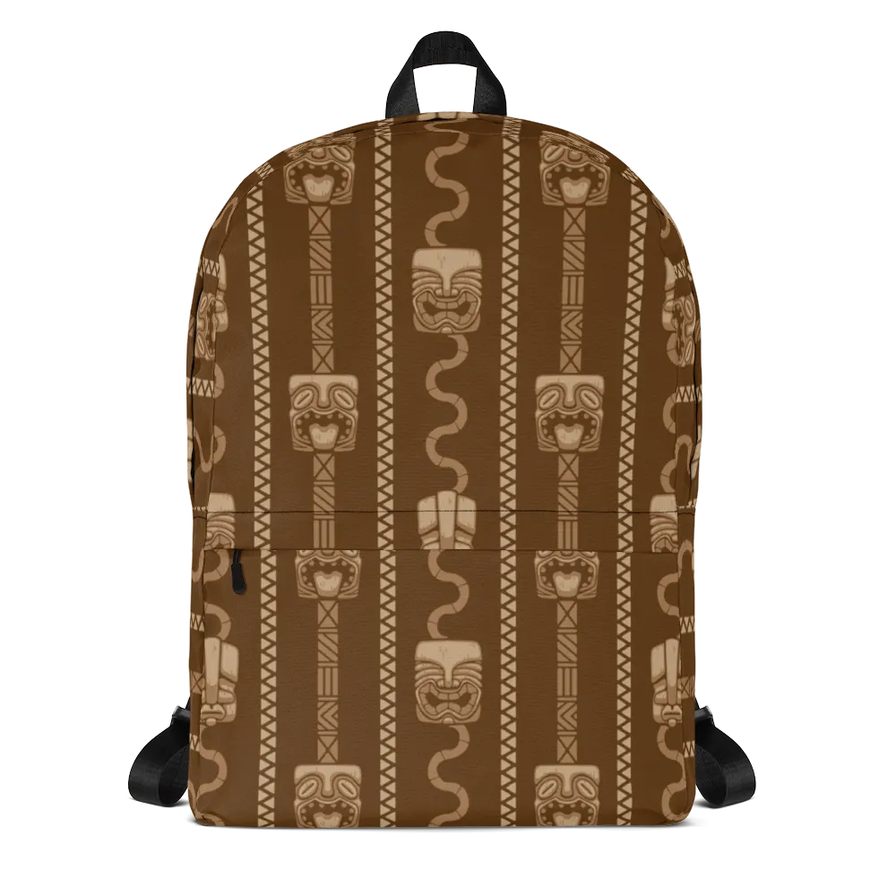 Tiki Pattern Backpack