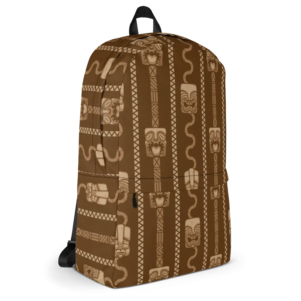 Tiki Pattern Backpack