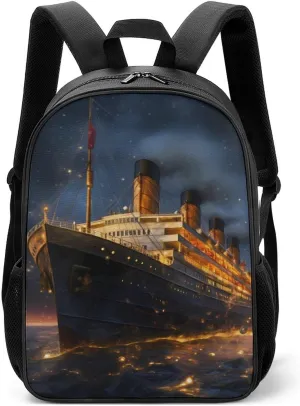 Titanic Cruise Ship Voyage Travel Backpack for Women Men Lightweight Laptop Bag Casual Daypack for Business Hiking