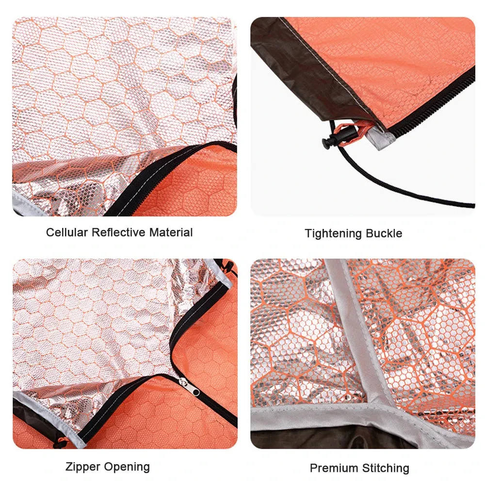 Tomshoo Emergency Sleeping Bag Lightweight Waterproof Thermal Sleeping Bag Survival Gear for Outdoor Hiking Camp Supplies Stuff
