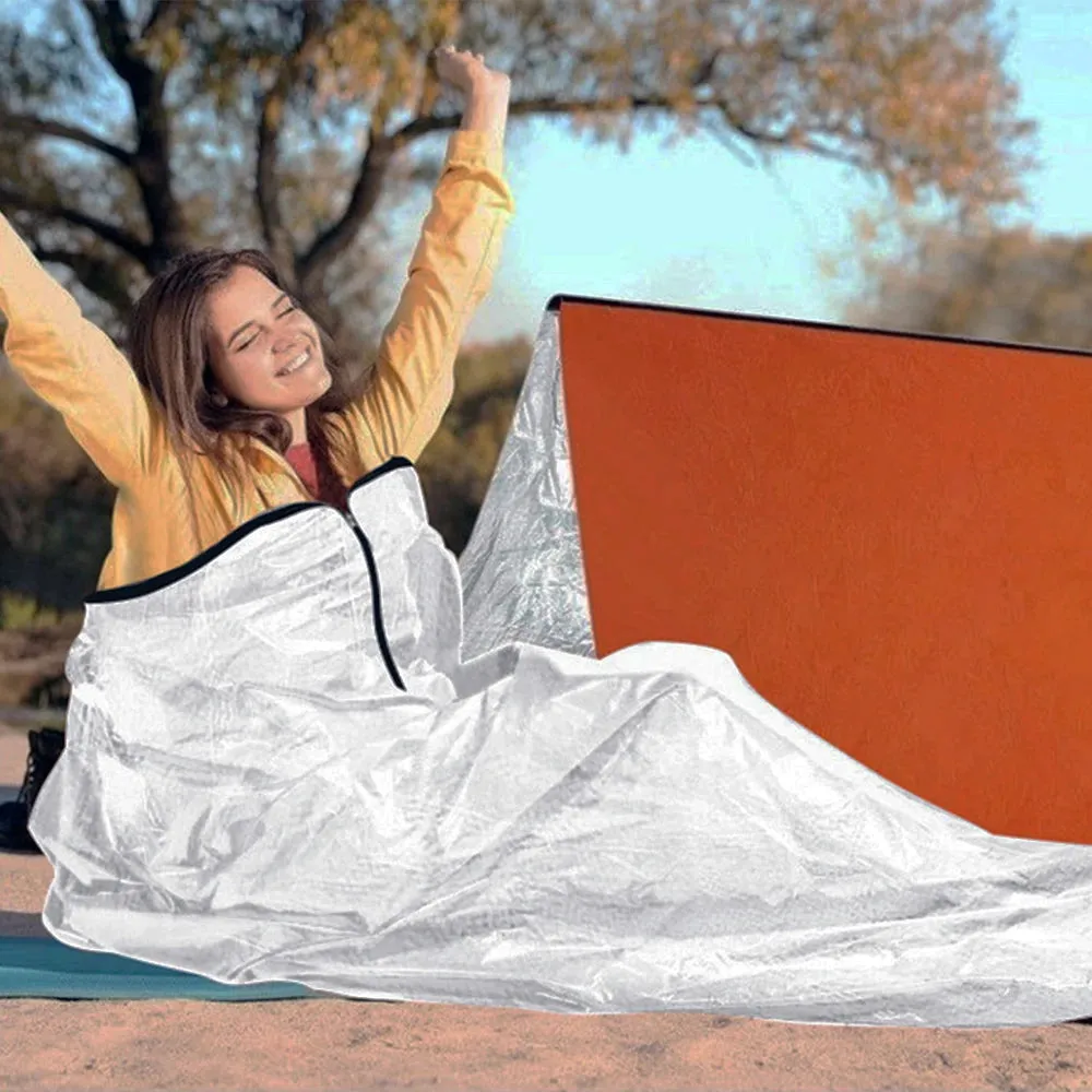 Tomshoo Emergency Sleeping Bag Lightweight Waterproof Thermal Sleeping Bag Survival Gear for Outdoor Hiking Camp Supplies Stuff