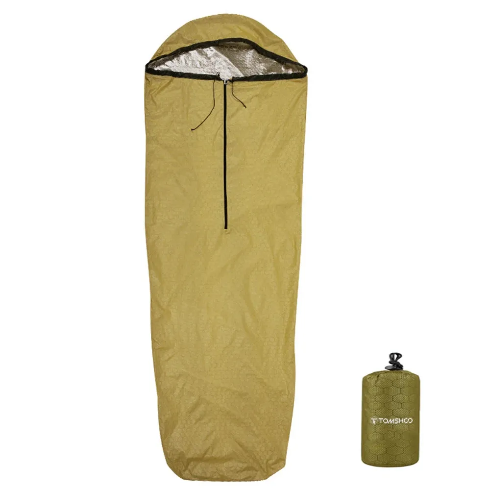 Tomshoo Emergency Sleeping Bag Lightweight Waterproof Thermal Sleeping Bag Survival Gear for Outdoor Hiking Camp Supplies Stuff