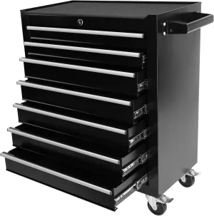 Tool Chest with 7-Drawer Tool Box Organizers and Storage,Rolling Multifunctional Tool Cart on Wheels,Tool Storage Organizer Cabinets for Garage,Warehouse,Repair Shop. (Black 2#)