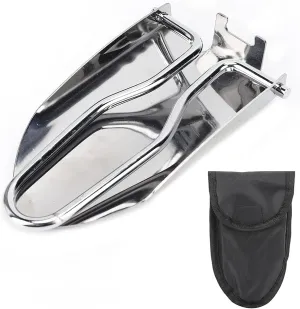 Topyond 3PCS Portable Mini Hand Shovel Set - Folding Stainless Steel Trowels for Camping, Gardening, Outdoor Activities, Camping Essentials