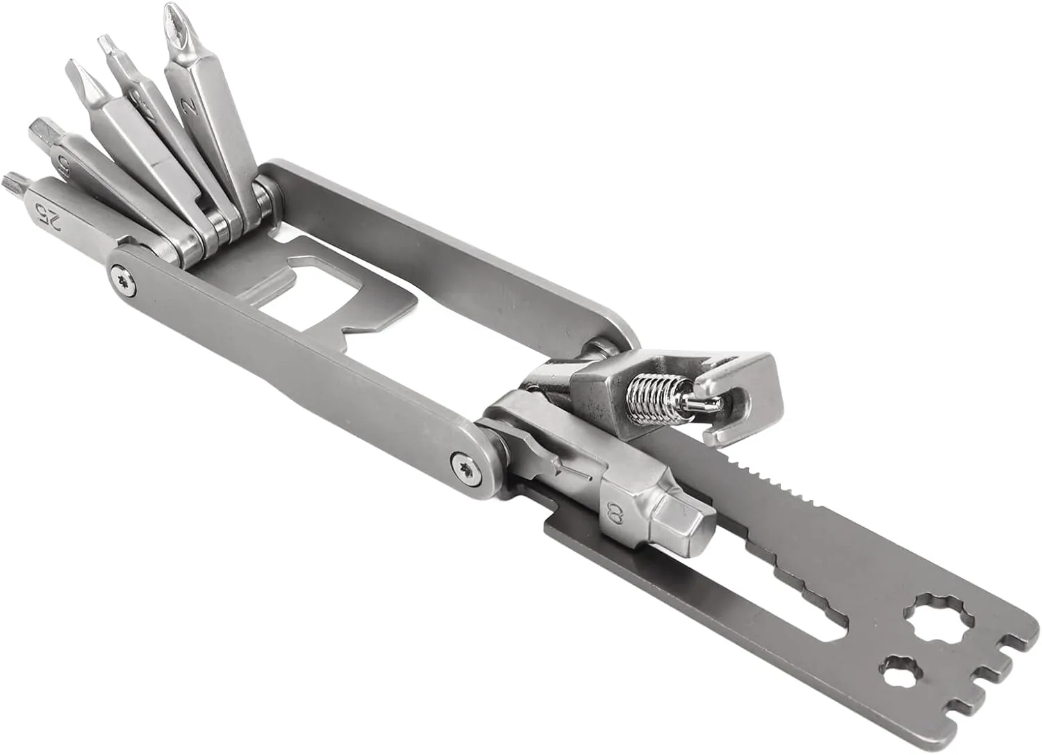 Topyond Bike Multi Tool Stainless Steel,17 in 1 Multi Function Bicycle Multitool,Foldable Portable,Bike Chain Repair Kit for Outdoor