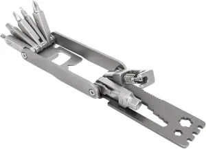 Topyond Bike Multi Tool Stainless Steel,17 in 1 Multi Function Bicycle Multitool,Foldable Portable,Bike Chain Repair Kit for Outdoor