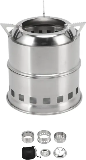 Topyond Camping Alcohol Stove, Alcohol Burner Stove,Mini Alcohol Stove for Camping Hiking Stainless Steel Campfire Stove with Storage Bag