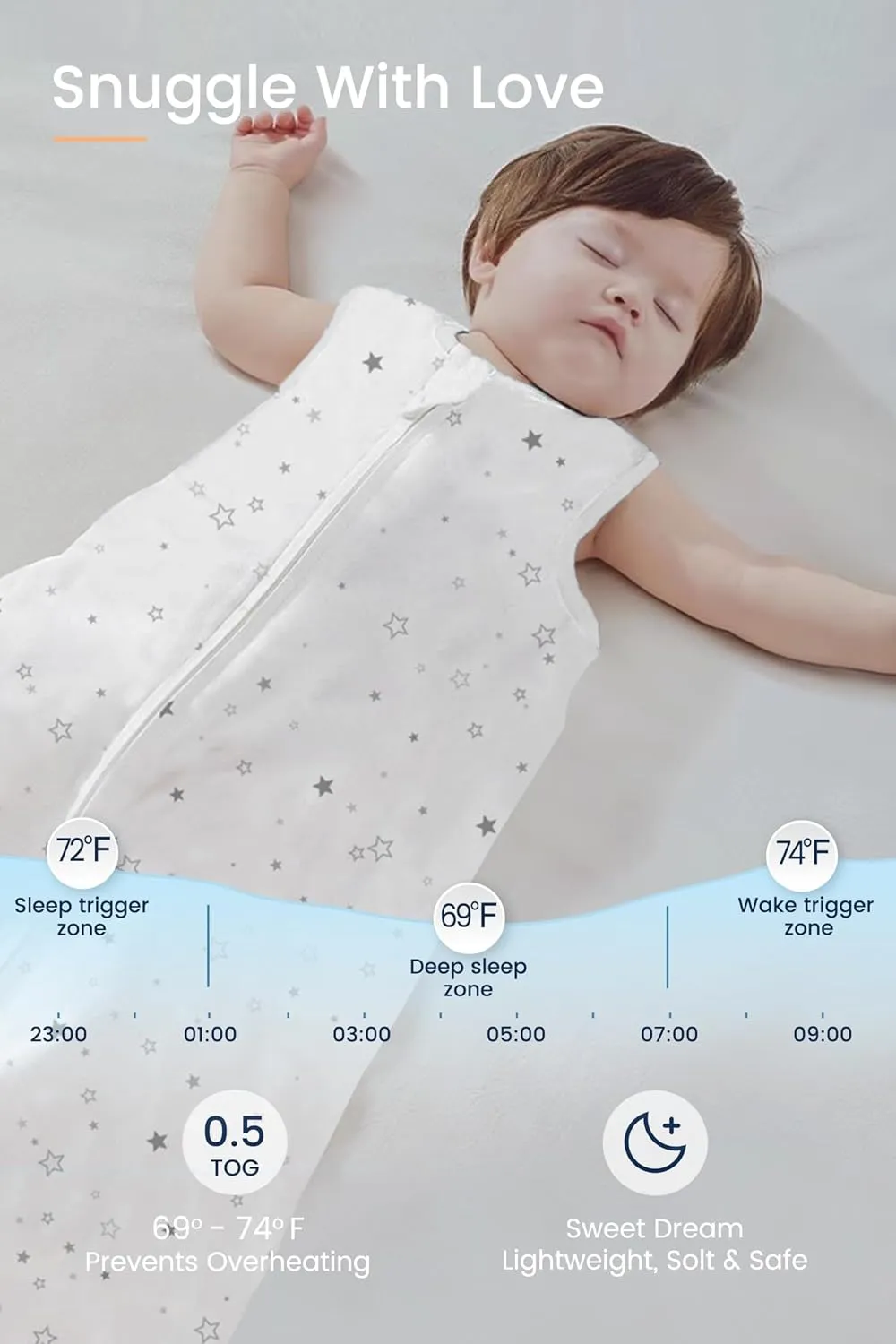 TotAha Dinosaurs Toddler Sleep Sack 2T-3T-4T,0.5 TOG Lightweight, Stretchy, Silky Sleep Bag, Buttery Soft Wearable Blanket Baby Sleeping Sacks With 2-way Safe Zipper