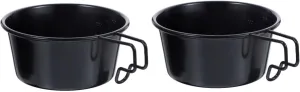 TOYANDONA 2pcs Stainless Steel Camping Bowl Lightweight Soup Salad Bowl with Handle Durable Design for Outdoor Cooking Backpacking and Picnics Easy to Carry