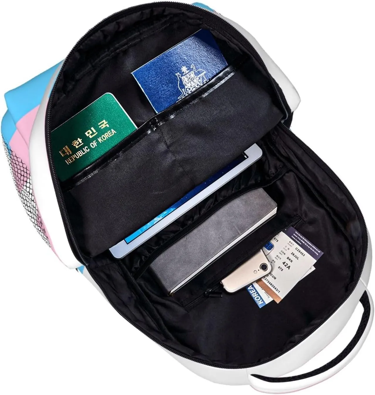 Transgender Pride Flag Backpack Lightweight Laptop Backpack Casual Daypack Travel Double Shoulder Bag For Women Men