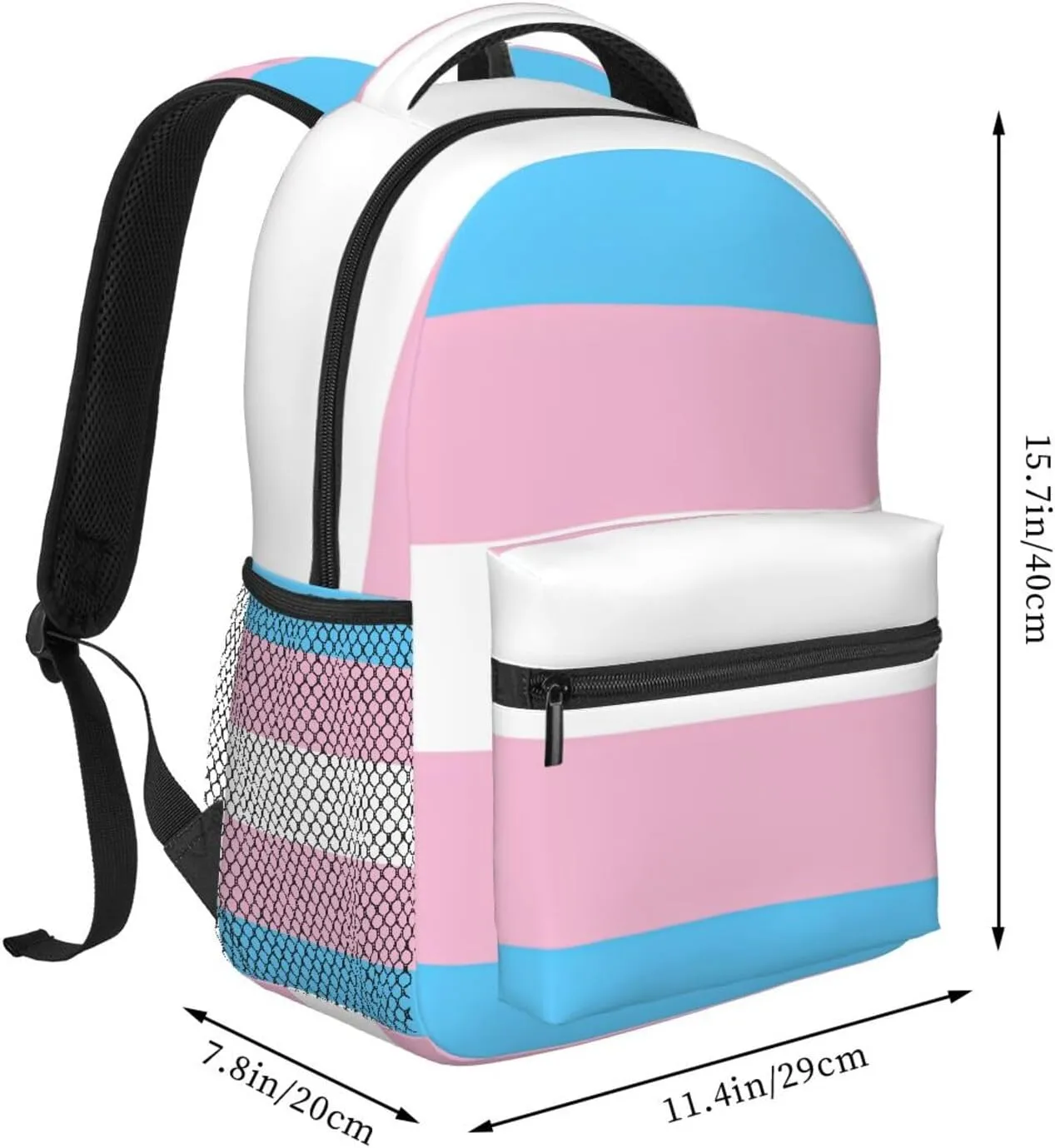 Transgender Pride Flag Backpack Lightweight Laptop Backpack Casual Daypack Travel Double Shoulder Bag For Women Men