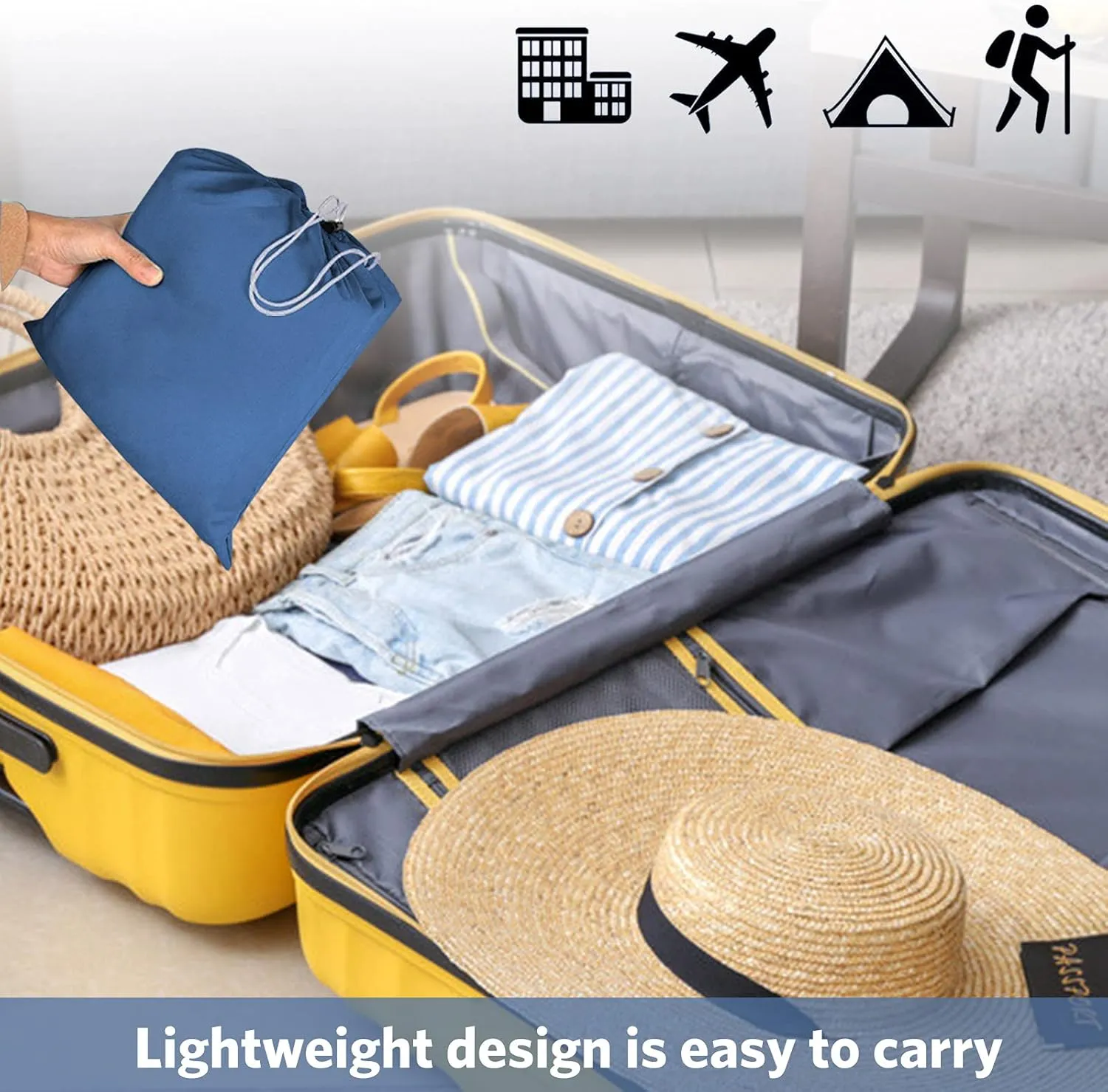 Travel and Camping Sheets Sleeping Bag Liner,Lightweight Travel Sheets for Hotel Portable Hotel Sleeping Bag Sack for Adults,Premium Soft Hotel Sleep Sheet for Traveling Hostels Picnic