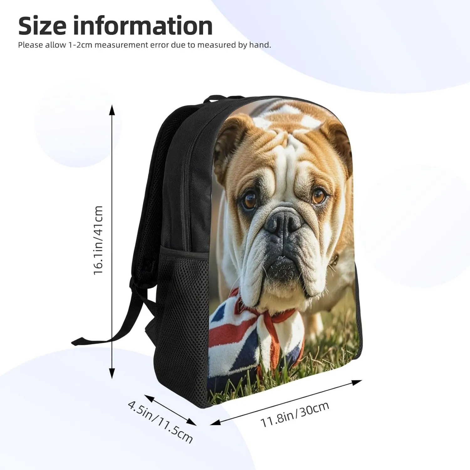 Travel Backpack for Women Men Lightweight 17 inch Laptop Bag English Bulldogs Backpack Casual Daypack