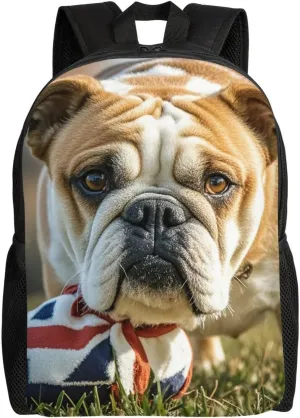Travel Backpack for Women Men Lightweight 17 inch Laptop Bag English Bulldogs Backpack Casual Daypack