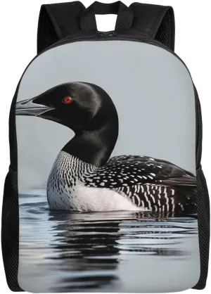 Travel Backpack for Women Men Lightweight 17 inch Laptop Bag Loon Nature Bird Backpack Casual Daypack